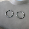 Boucles d'oreilles Grands Hoops - Argent