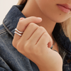 Ensemble de bagues Curves - Argent