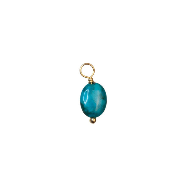 Breloque - Médaillon Turquoise or