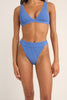 Bas de bikini Isla Hi Banded - Bleu