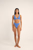 Bas de bikini Isla Hi Banded - Bleu