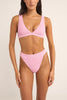 Bas de bikini Isla Hi Banded - Rose