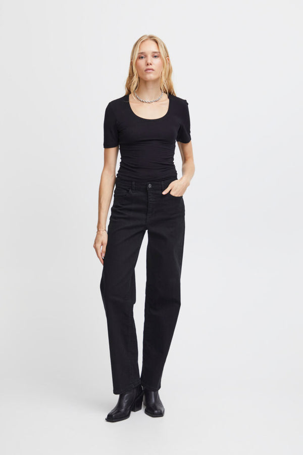 Jeans Wiggy Straight Long - Noir