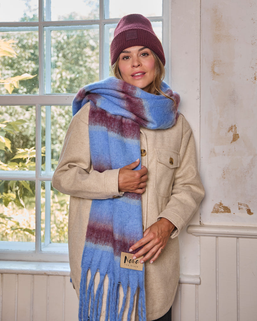 Foulard Genève - Bleu & Rouge