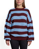 Tricot Melina - Bleu & Burgundy