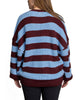 Tricot Melina - Bleu & Burgundy