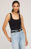 Camisole Blanche - Noir
