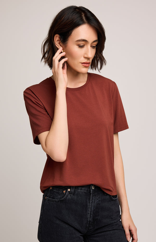 T-shirt Christine - Mahogany