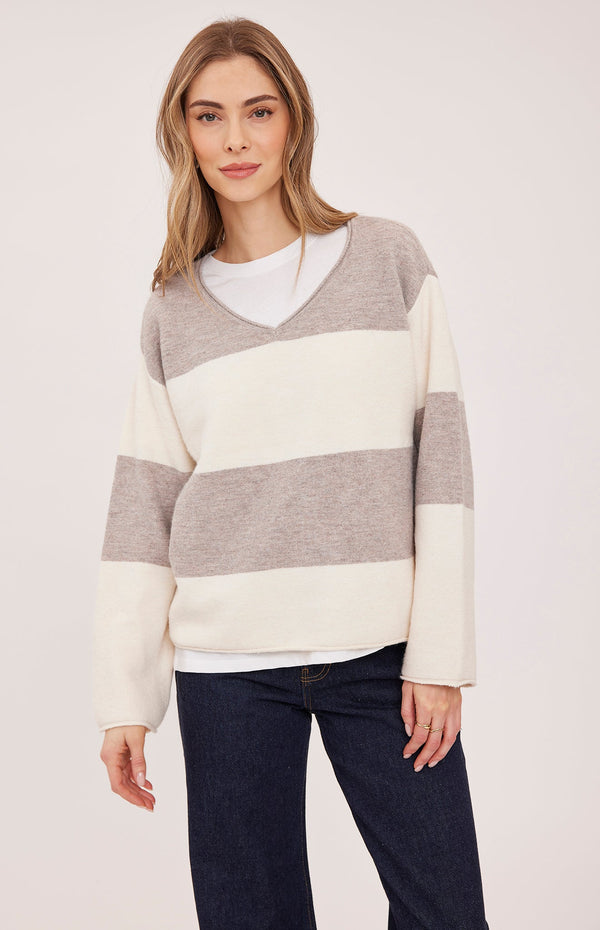 Tricot Annalise - Latte Stripe