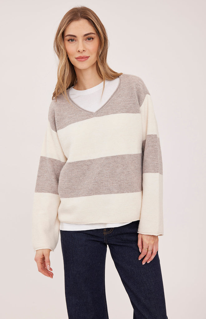 Tricot Annalise - Latte Stripe
