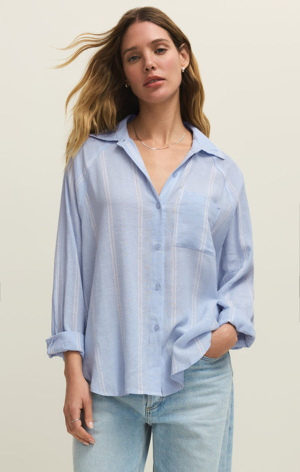 Chemise Perfect Linen - Bleu