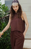 Camisole Sloane Linen  - Chocolat