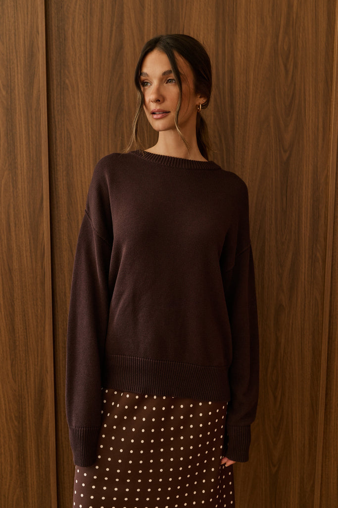 Tricot Tess - Brun