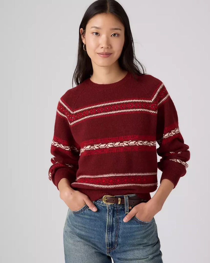 Tricot Jolie Fairisle - Rouge