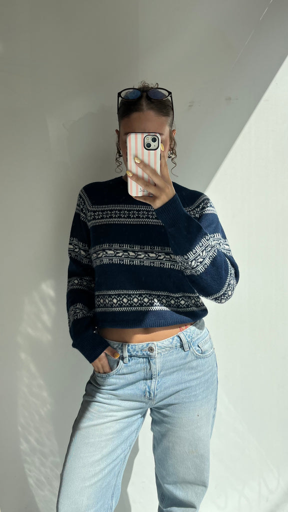 Tricot Jolie Fairisle - Marine