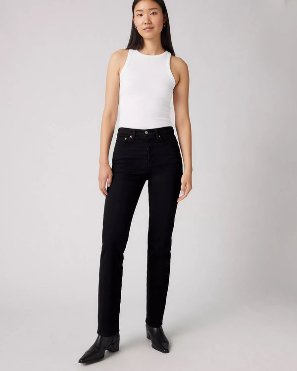 Jeans Wedgie Straight - Black Sprout