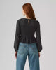 Blouse Smocked Fleur - Noir