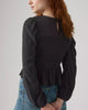 Blouse Smocked Fleur - Noir