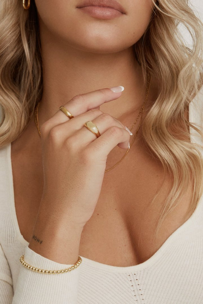 Bague basic - Plaqué or