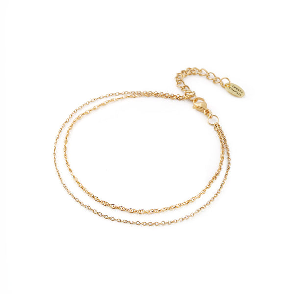 Bracelet de cheville July - plaqué or